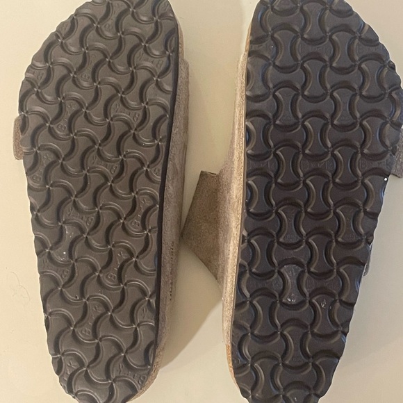 Birkenstock suede leather two strap Arizona slides - Picture 5 of 6
